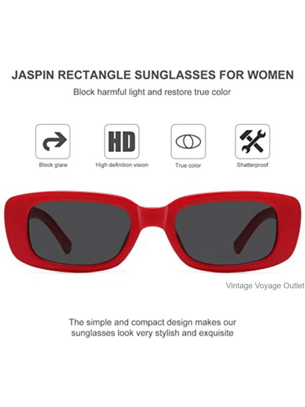 Y2K Rectangle Sunglasses for Women Men UV Protection Chunky Frame Retro